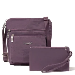 Baggilini, Pocket Crossbody With RFID Wristlet