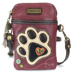 Chala, Ivory Paw Print Cell Phone Crossbody