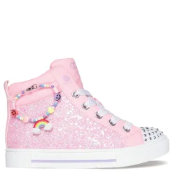 Girl's Skechers, Twinkle Toes: Twinkle Sparks - Charm Bestie High Top Sneaker - Little Kid