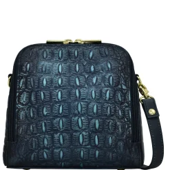 Women's Anuschka, Croc Embossed Zip Around Travel Organizer