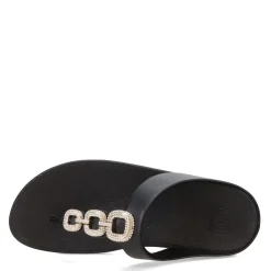 Women's FitFlop, Fino Crystal Chain Toe-Post Sandal